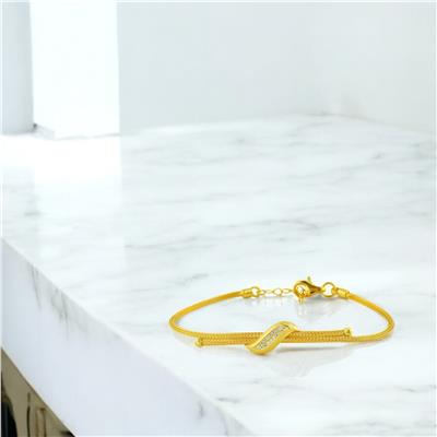 14 Ayar Altın Tasarım Bileklik  -  0202390