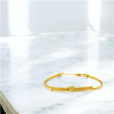 14 Ayar Altın Tasarım Bileklik  -  0202396