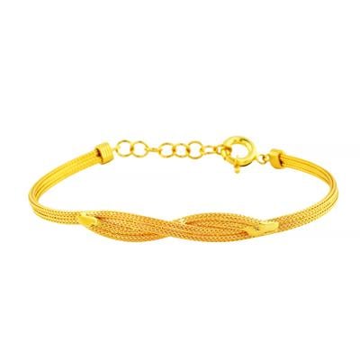 14 Ayar Altın Tasarım Bileklik  -  0202411