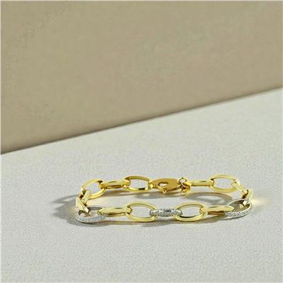 14 Ayar Altın Tasarım Bileklik  -  0203324