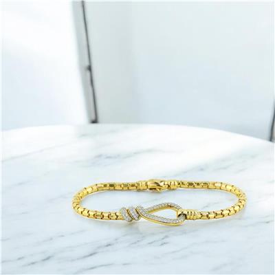 14 Ayar Altın Tasarım Bileklik  -  0204223