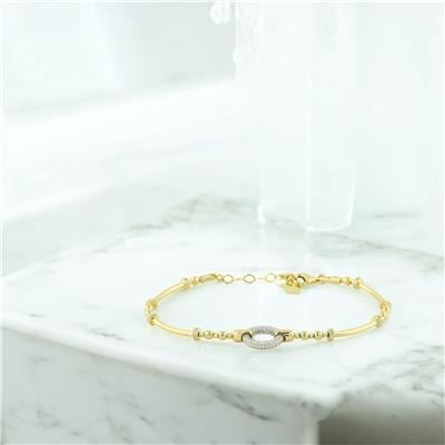 14 Ayar Altın Tasarım Bileklik  -  0205223