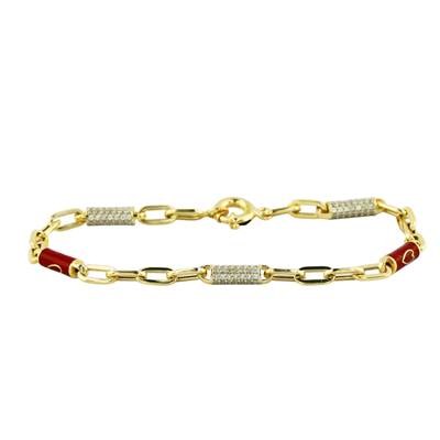 14 Ayar Altın Tasarım Bileklik  -  0205460