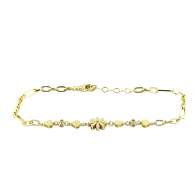 14 Ayar Altın Tasarım Bileklik  -  0207227