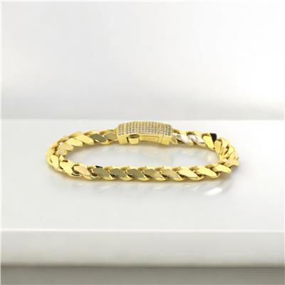 14 Ayar Altın Tasarım Bileklik  -  F003154