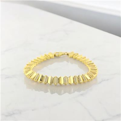 14 Ayar Altın Tasarım Bileklik  -  F003156