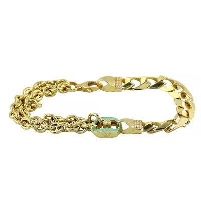 14 Ayar Altın Tasarım Bileklik  -  F004669