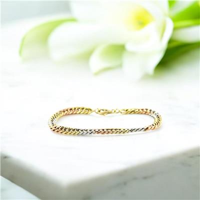 14 Ayar Altın Tasarım Bileklik  -  F005638