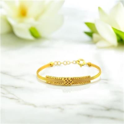 14 Ayar Altın Tasarım Bileklik  -  F005648