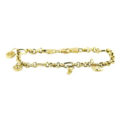 14 Ayar Altın Tasarım Bileklik  -  F005673