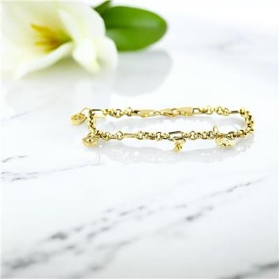 14 Ayar Altın Tasarım Bileklik  -  F005673