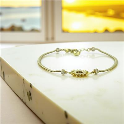 14 Ayar Altın Tasarım Bileklik  -  K220274