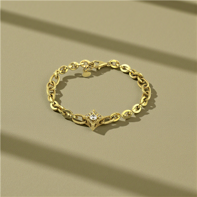 14 Ayar Altın Tasarım Bileklik  -  K220385