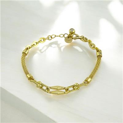 14 Ayar Altın Tasarım Bileklik  -  K222235