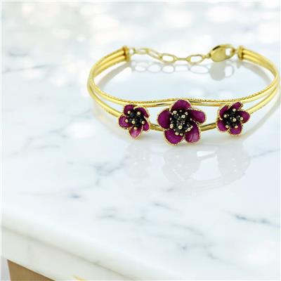 14 Ayar Altın Tasarım Bilezik  -  0200419