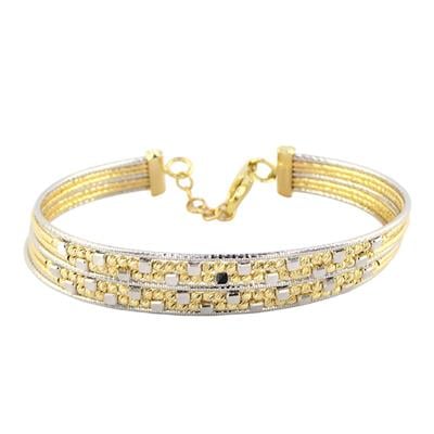 14 Ayar Altın Tasarım Bilezik  -  F004036