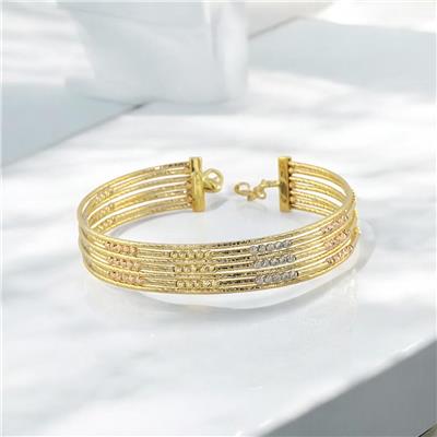 14 Ayar Altın Tasarım Bilezik  -  F004037