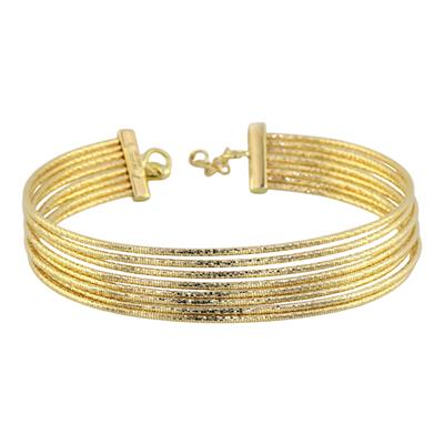 14 Ayar Altın Tasarım Bilezik  -  F004038