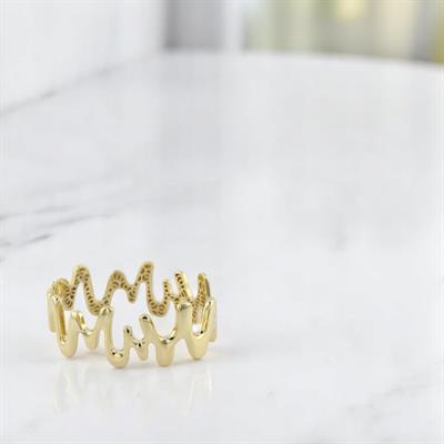 14 Ayar Altın Tasarım Bilezik - F005464