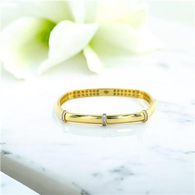 14 Ayar Altın Tasarım Bilezik  -  F005654