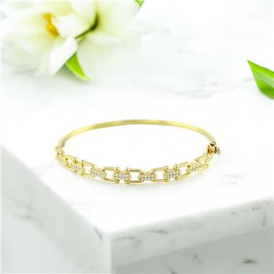 14 Ayar Altın Tasarım Bilezik  -  F005657