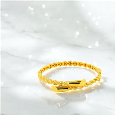 14 Ayar Altın Tasarım Bilezik  -  F006584