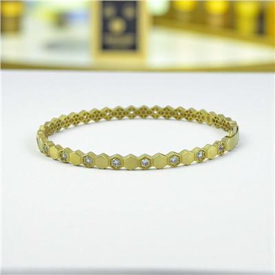 14 Ayar Altın Tasarım Bilezik  -  K217844