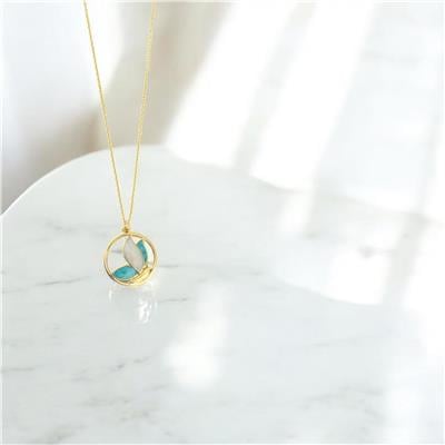 14 Ayar Altın Tasarım Kolye  -  0177827