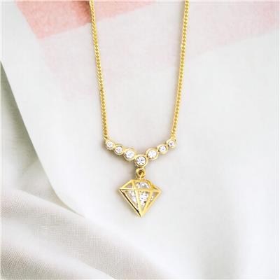 14 Ayar Altın Tasarım Kolye  -  0180332