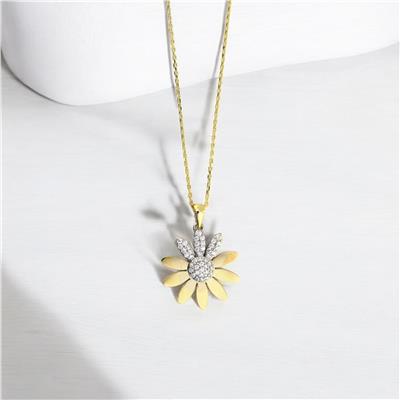 14 Ayar Altın Tasarım Kolye  -  0184803