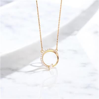 14 Ayar Altın Tasarım Kolye  -  0188754