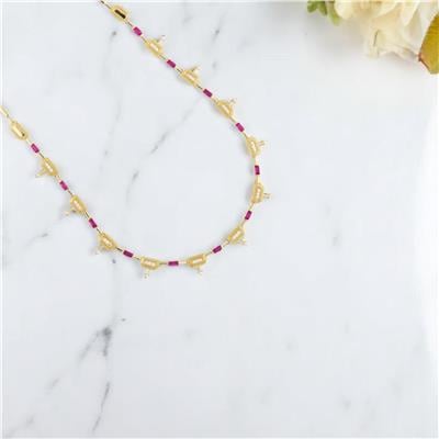 14 Ayar Altın Tasarım Kolye  -  0189397