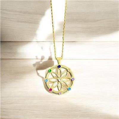 14 Ayar Altın Tasarım Kolye  -  0192167