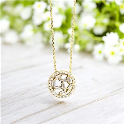 14 Ayar Altın Tasarım Kolye  -  0192383