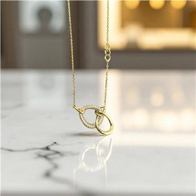 14 Ayar Altın Tasarım Kolye  -  0195216