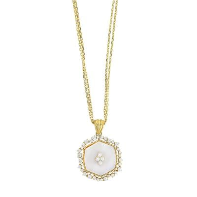 14 Ayar Altın Tasarım Kolye  -  0195575