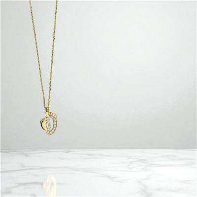 14 Ayar Altın Tasarım Kolye  -  0197899