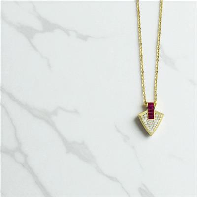 14 Ayar Altın Tasarım Kolye  -  0199531