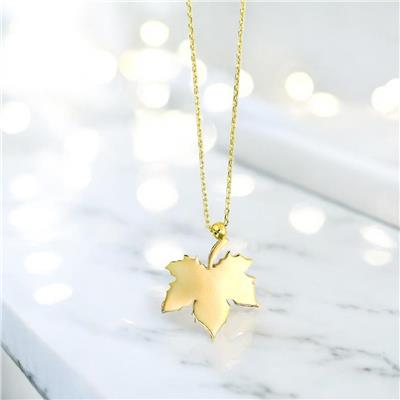 14 Ayar Altın Tasarım Kolye  -  0200875