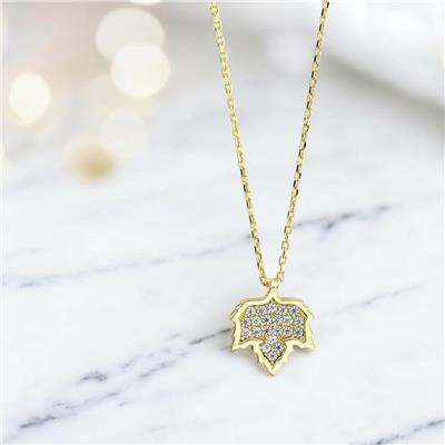 14 Ayar Altın Tasarım Kolye  -  0200881