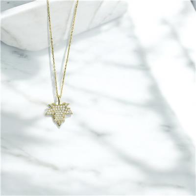 14 Ayar Altın Tasarım Kolye  -  0201283