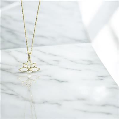 14 Ayar Altın Tasarım Kolye  -  0201287