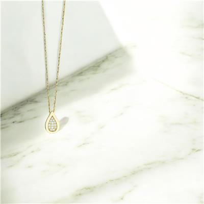 14 Ayar Altın Tasarım Kolye  -  0201288