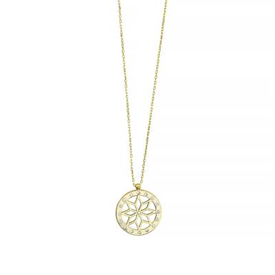 14 Ayar Altın Tasarım Kolye  -  0201293