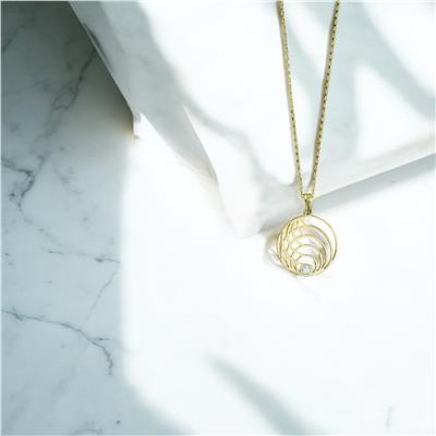 14 Ayar Altın Tasarım Kolye  -  0201294