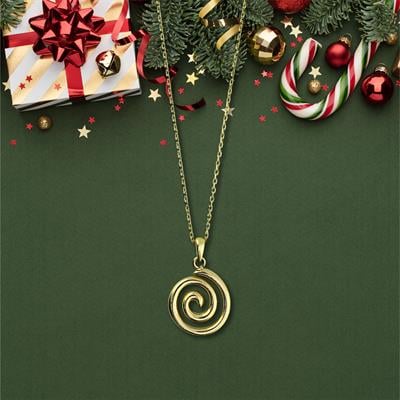 14 Ayar Altın Tasarım Kolye  -  0201298