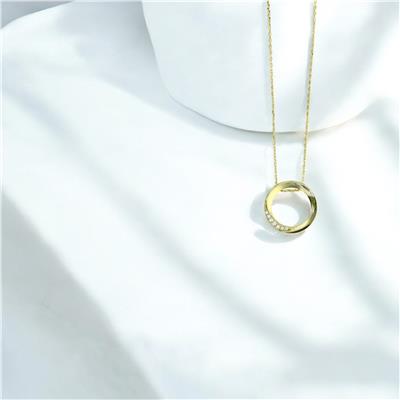 14 Ayar Altın Tasarım Kolye  -  0201300