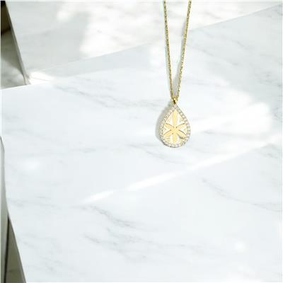 14 Ayar Altın Tasarım Kolye  -  0201302