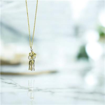 14 Ayar Altın Tasarım Kolye  -  0201304