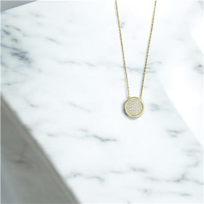 14 Ayar Altın Tasarım Kolye  -  0201305